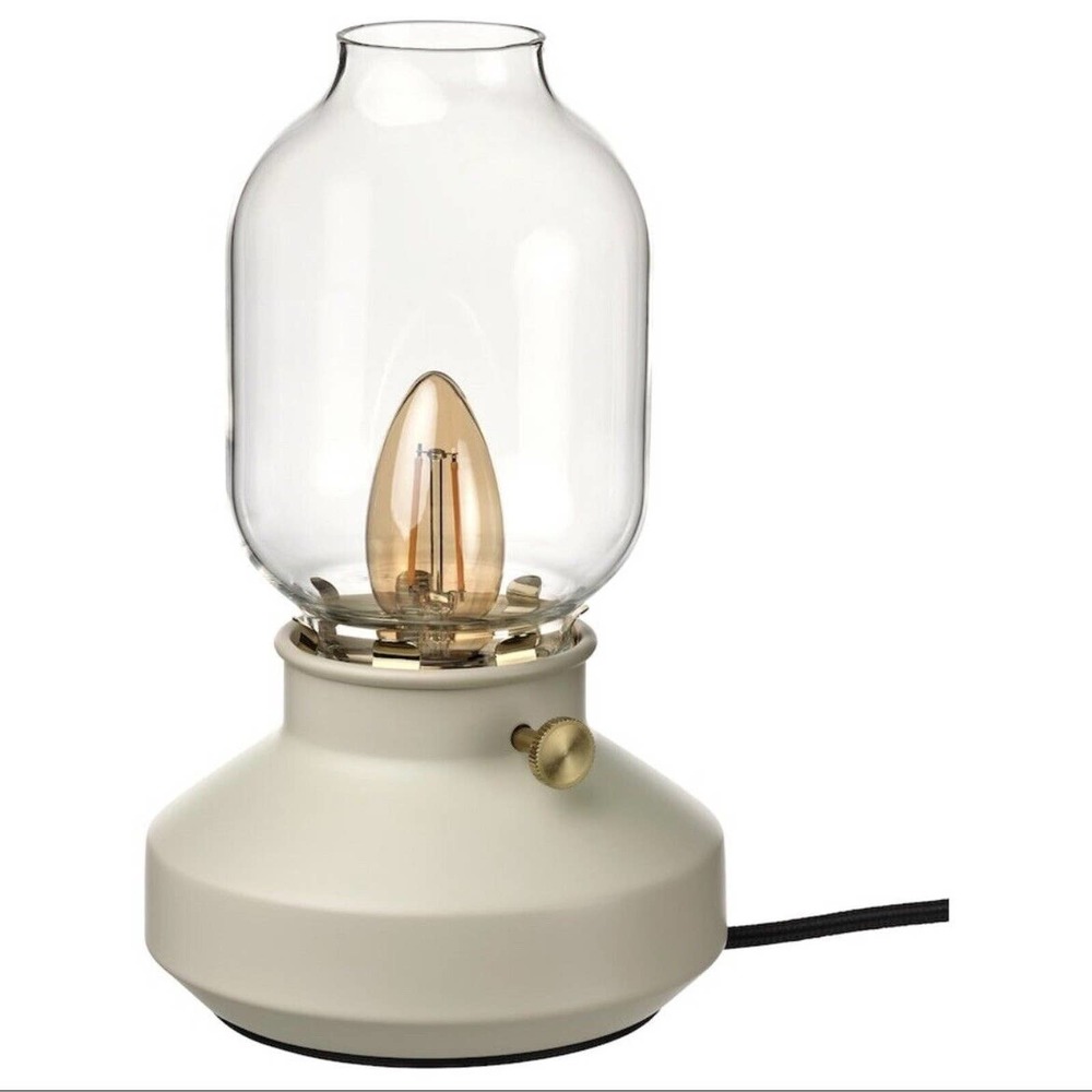 IKEA TÄRNABY TARNABY Dimmable Table Lamp, Beige (105.080.79) NEW